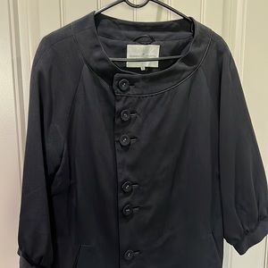 EUC Designers Remix Collection Black Car Coat 3/4 Sleeve Evening Coat Large